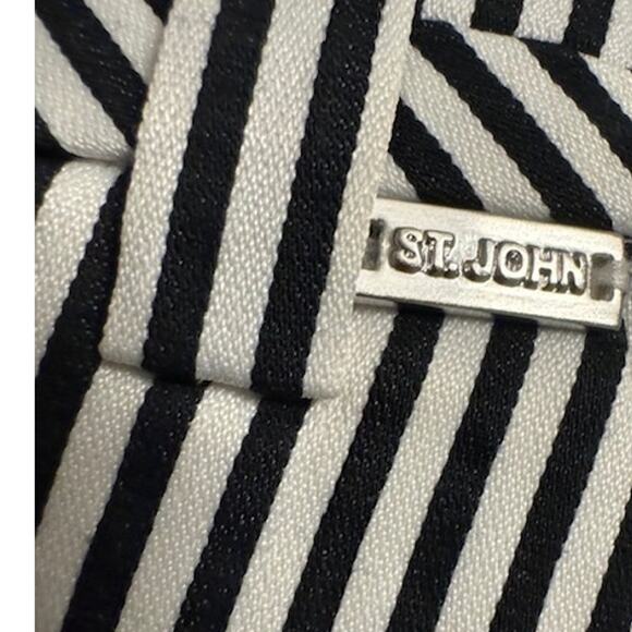 St. John Striped Straight Leg Pants 8 - Picture 3 of 8